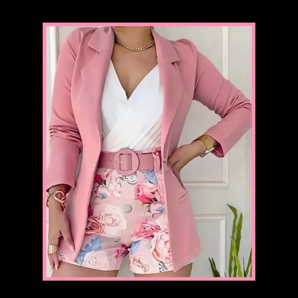 New! Soft Pink Lapel Blazer - Picture 5 of 6